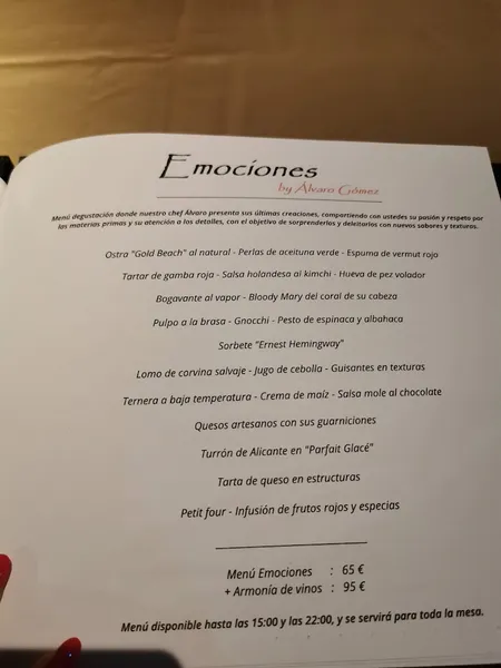 menu 1 of Restaurante FreneZy - Fine Dining