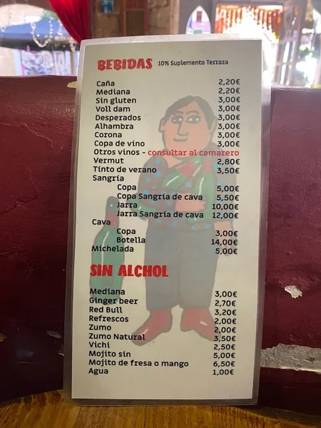 menu 2 of Bar La Bota