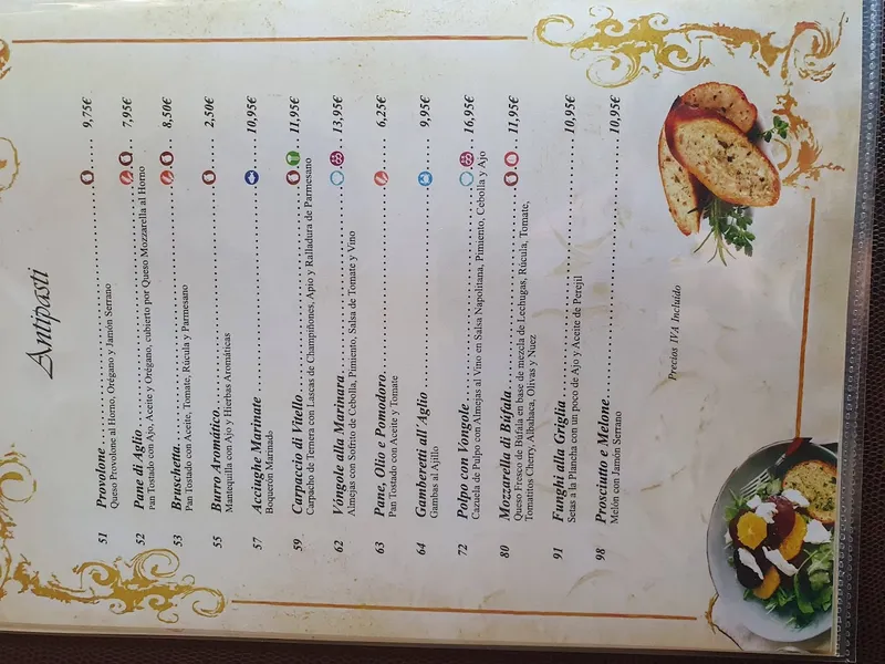 menu 0 of Restaurante Pizzeria L'Incontro (Santiago de Compostela)