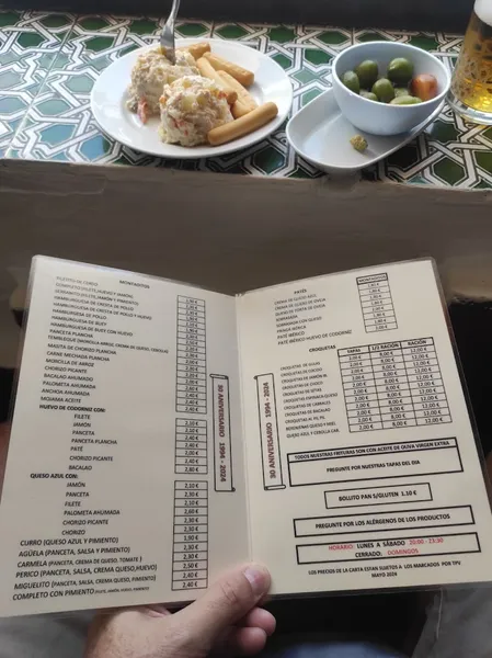 menu 0 of Bodeguita la Agüela