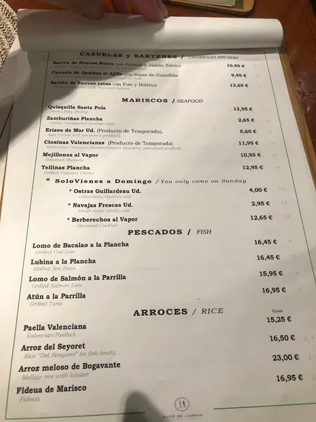 menu 2 of Restaurante Marina Alta 5 - Terraza Bar