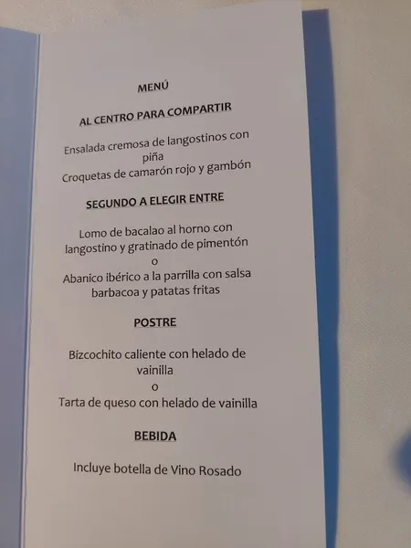 menu 0 of Restaurante Albanta