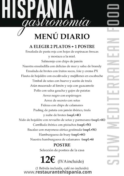 menu 0 of Taperia Hispania