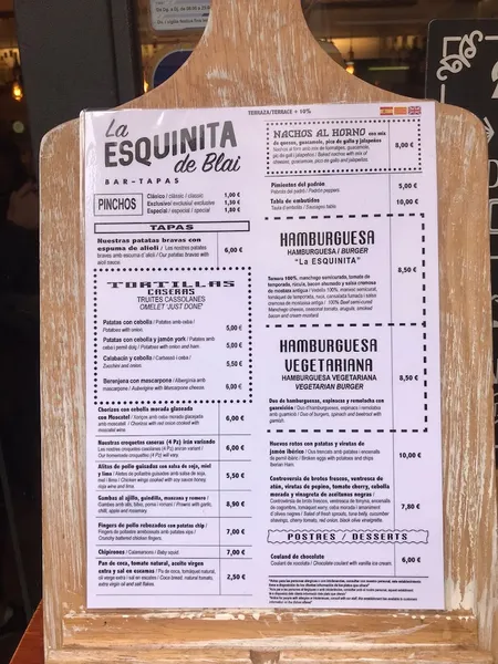 menu 0 of La Esquinita de Blai