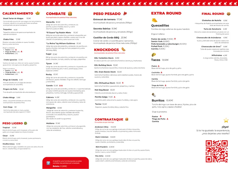 menu 0 of Restaurante Chako Grill