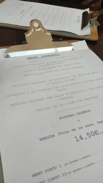 menu 2 of La Ruda Bilbao