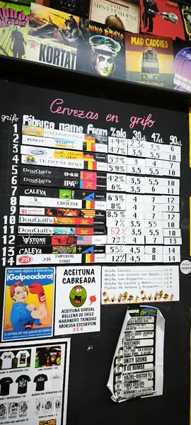 menu 2 of Shanty Town Madrid