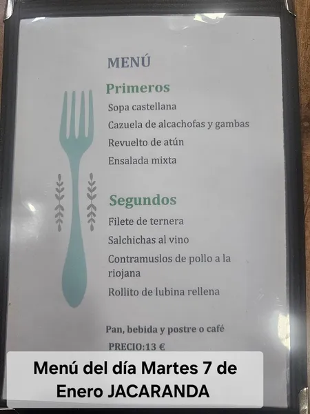 menu 0 of Jacaranda