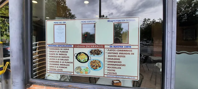menu 2 of Jacaranda