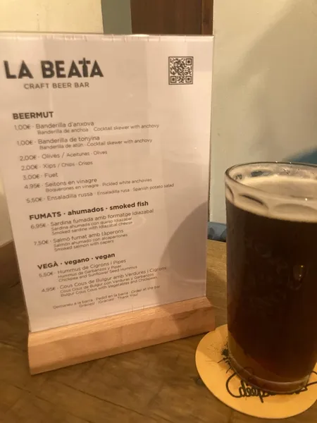 menu 1 of Bar La Beata