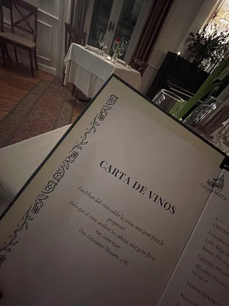 menu 1 of La Favorita Madrid