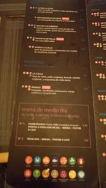 menu 0 of La Calle Burger Teatinos