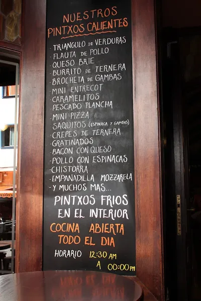 menu 1 of La Taberna del Pintxo Marbella