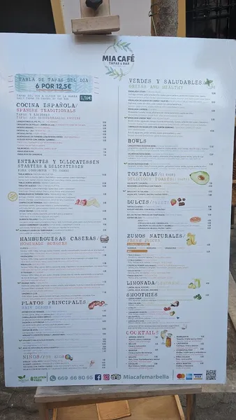 menu 0 of MIA CAFE - Tapas & Bar