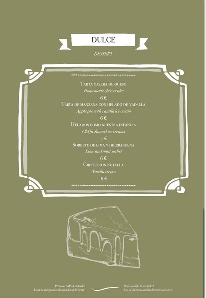 menu 1 of CASA DEL MAR Tapas Bar Restaurant
