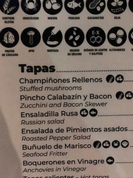 menu 2 of La Esquinita del Tapeo
