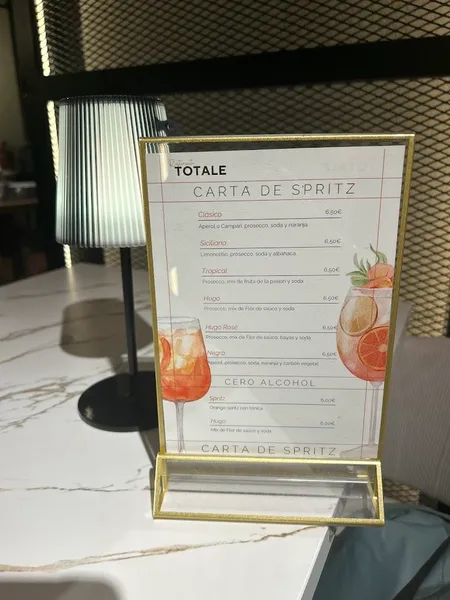 menu 1 of TOTALE Ristorante