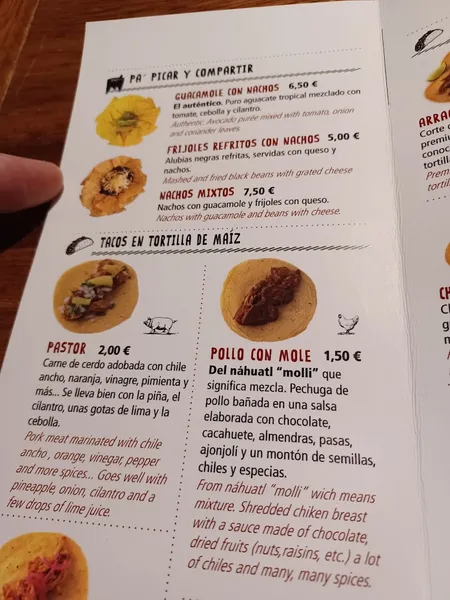 menu 1 of Tacos Chapultepec