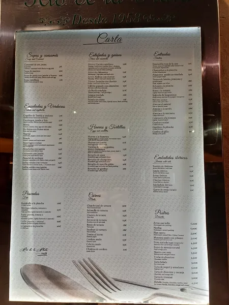 menu 0 of Restaurante Río de la Plata