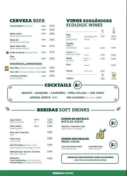 menu 0 of Vegetalia Gòtic - Restaurante en el Barrio Gótico