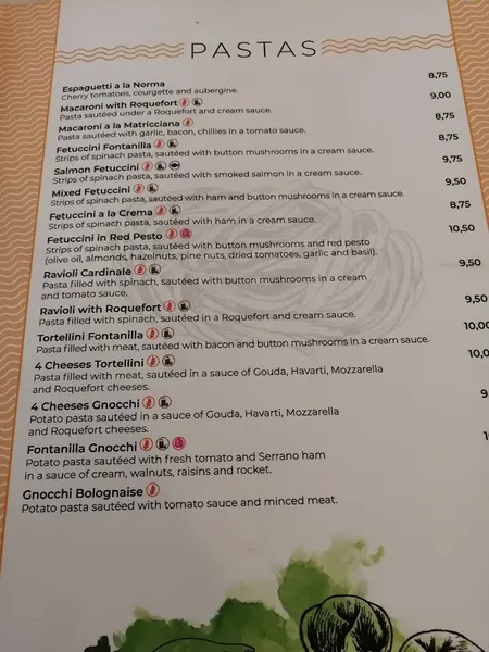 menu 0 of Pizzería Fontanilla