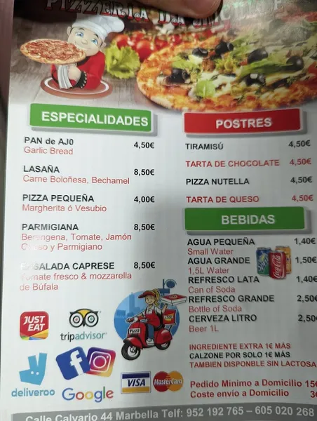 menu 2 of Pizzeria da Michele