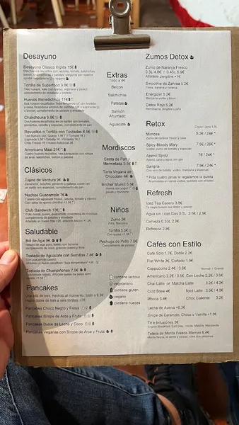 menu 1 of Billy Brunch