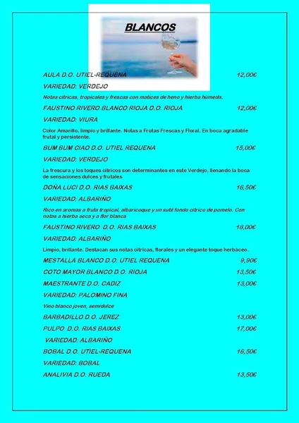 menu 1 of Restaurante Novamar