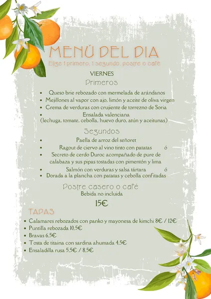 menu 0 of Bar Restaurante miSitio