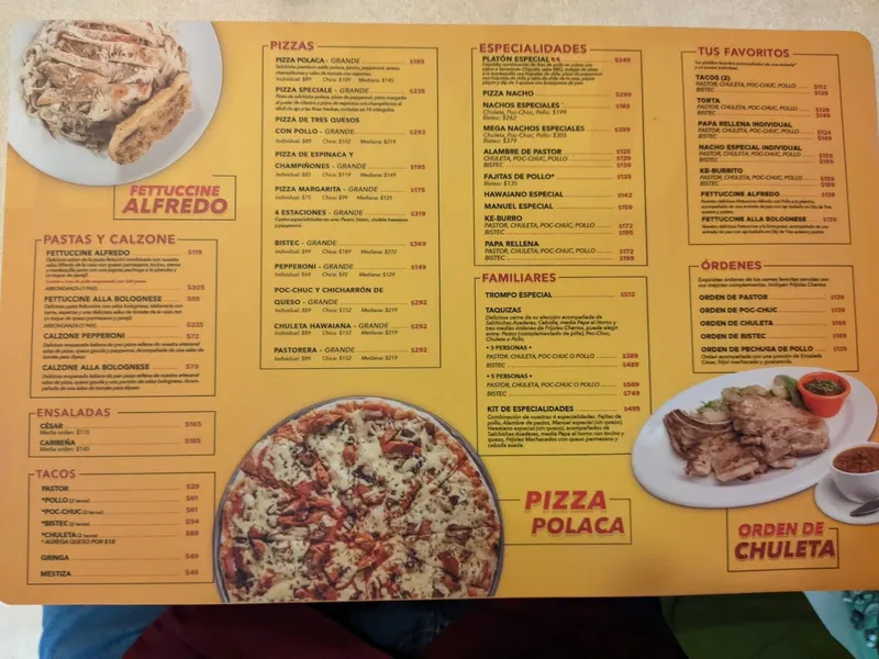 menu 1 of Los Trompos