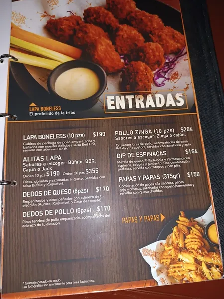 menu 0 of Lapa Lapa Altabrisa