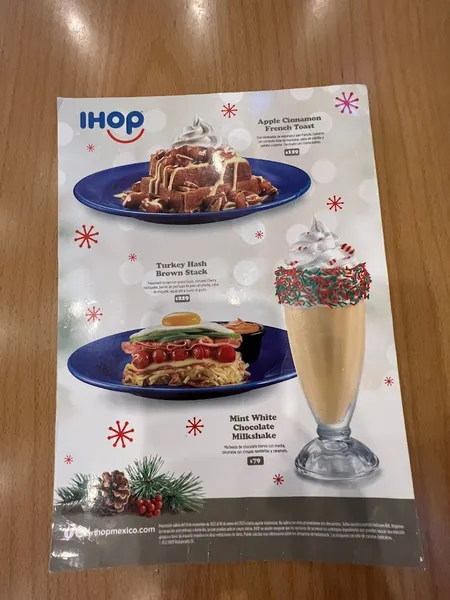 menu 0 of IHOP