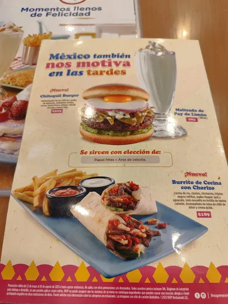 menu 2 of IHOP