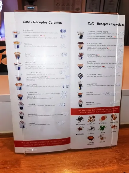 menu 0 of Cafeteria Xaloc