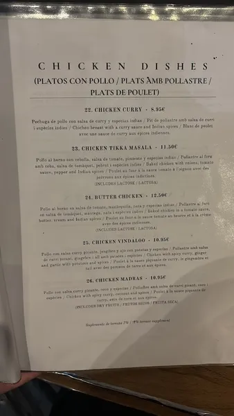 menu 0 of Maharaja Restaurant