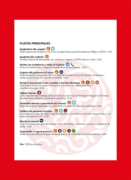 menu 0 of Luna Rossa