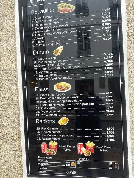 menu 1 of Erkan Döner Kebap (Santiago de Compostela)