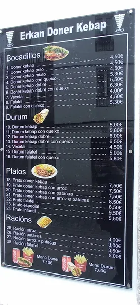 menu 2 of Erkan Döner Kebap (Santiago de Compostela)