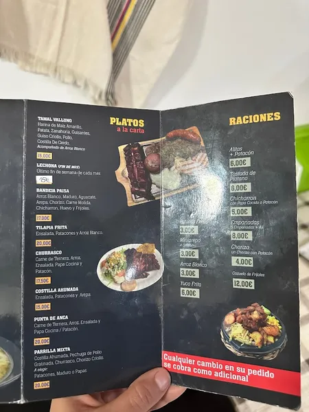 menu 0 of Sazón de mí tierra
