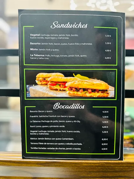 menu 0 of Bar la taberna basurto