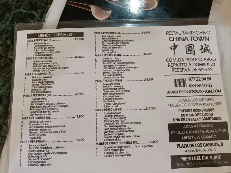 menu 0 of China Town Restaurante
