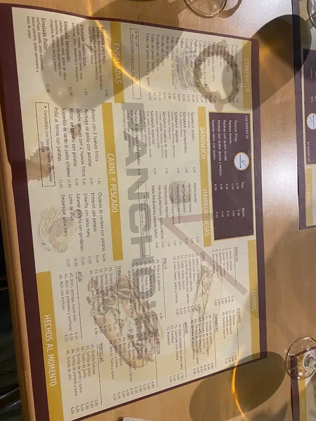 menu 0 of Pancho's Restaurant