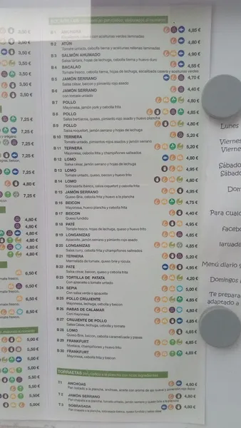 menu 0 of La Rua de Pau