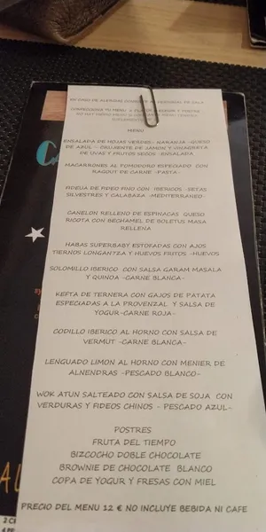 menu 0 of Restaurante Café Cinema