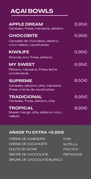 menu 1 of Oh My Bowl - Coffee & Brunch