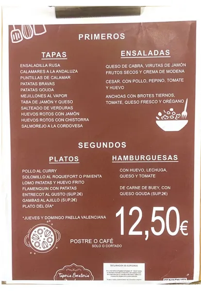 menu 0 of Miss Daisy