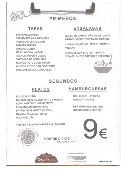 menu 2 of Miss Daisy