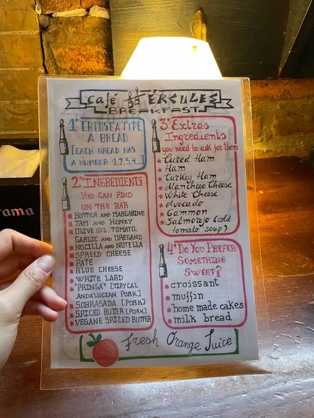 menu 2 of Café Hércules
