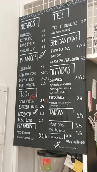 menu 1 of Parcería Café