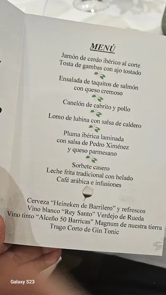 menu 2 of Restaurante El Churra